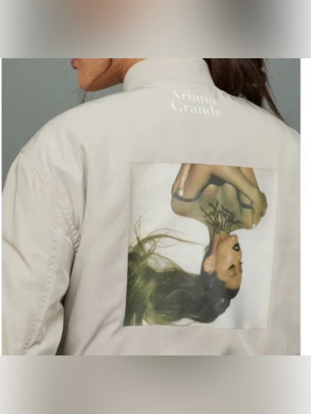 Ariana Grande x H&M Thank U Next 2019 Bomber Jacket Cream Size S - Picture 2 of 16